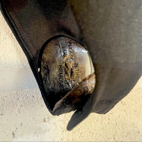 NWT XS/M/L Tiger mist black ruched bodysuit adjustable straps tie front halation - Picture 5 of 11